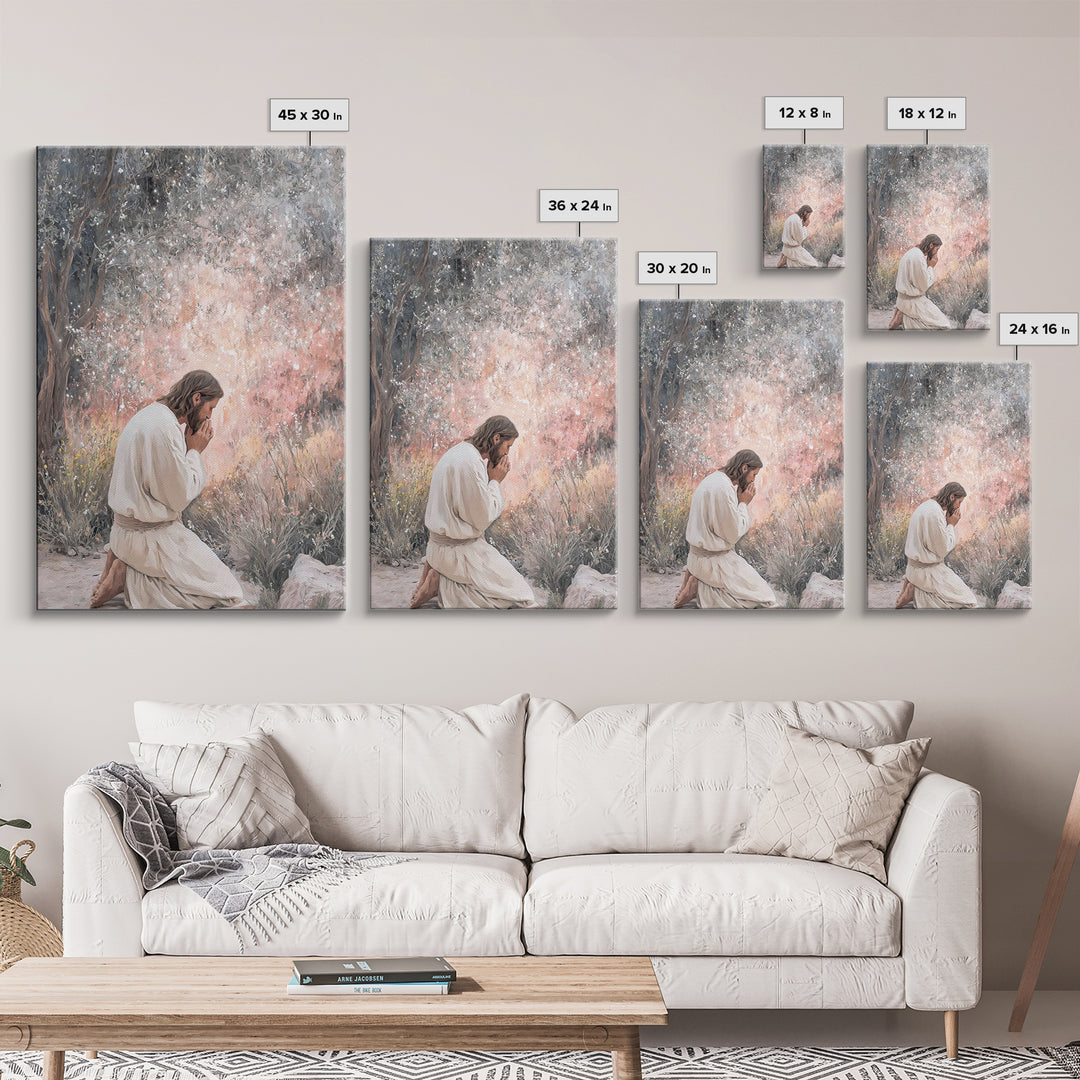 Radiant Petition – Framed Canvas Print – Christian Painting – Christian Art Canvas – Large Christian Art – Jesus Wall Art – Christian Gift