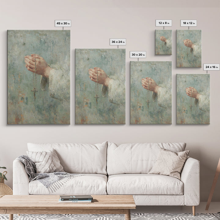 Blessed Stillness – Framed Canvas Print – Christian Art Canvas – Christian Wall Art – Christian Painting – Christian Decor – Christmas Art