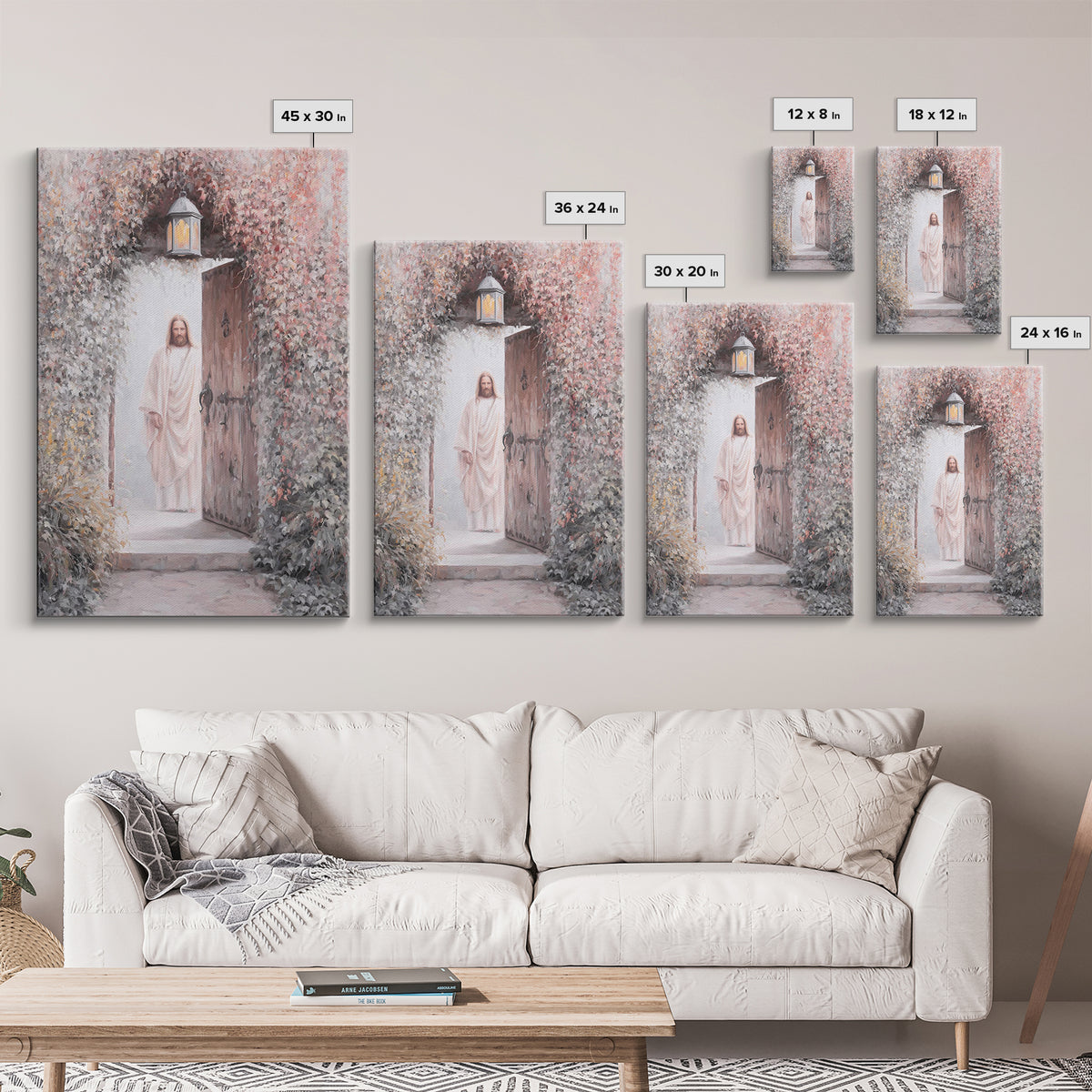 Open Door Hope | Framed Canvas Print | Christian Wall Art | Jesus Art Print | Christian Decor For Home | Christian Art Canvas | Christian G
