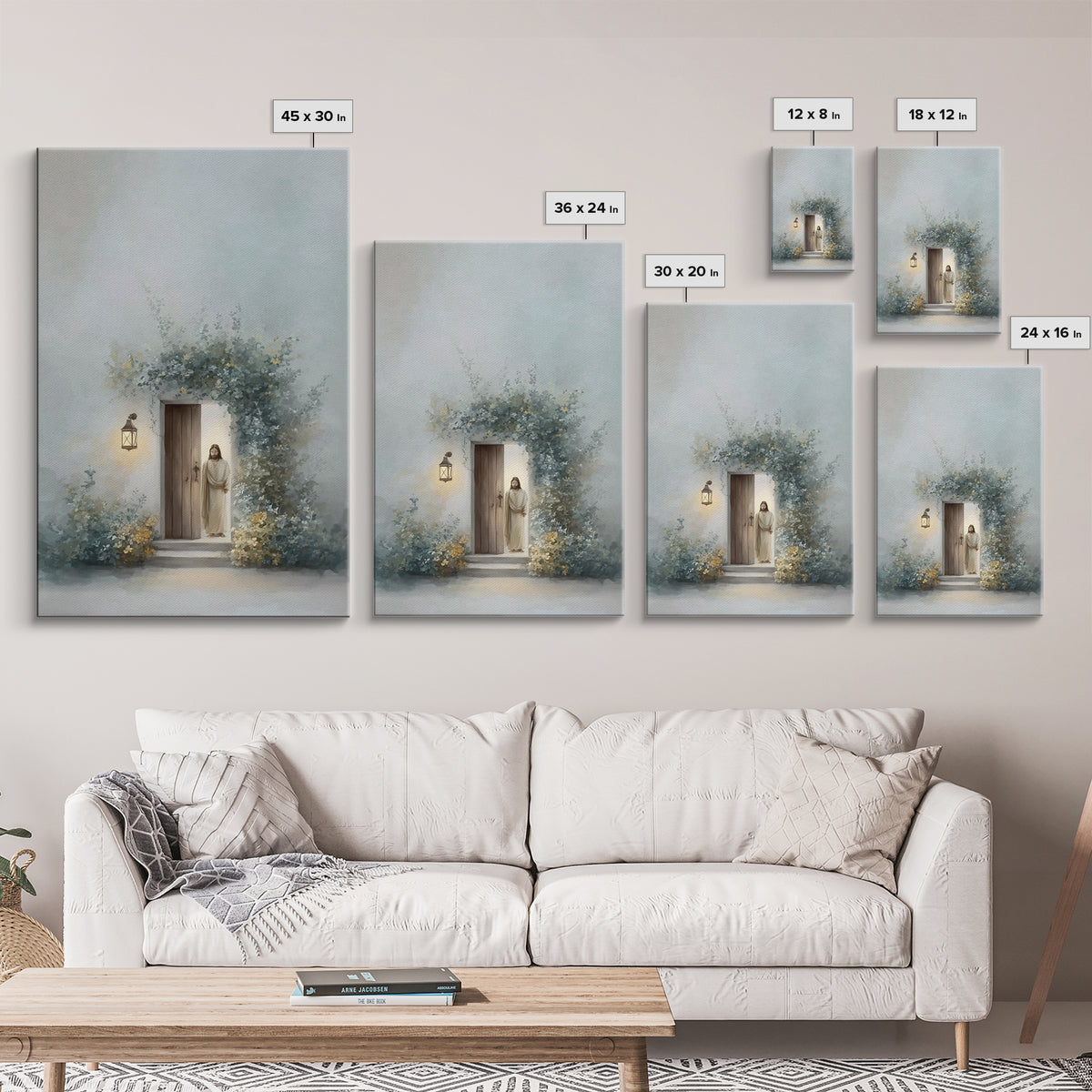 gentle Dawn Welcome | Framed Canvas Print | Christian Art Canvas | Jesus Art Print | Modern Christian Art | Christian Wall Art | Christian