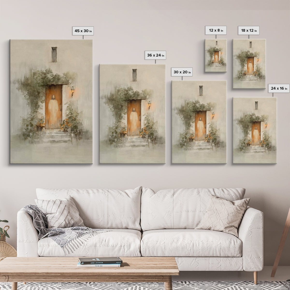 Warm Lantern Promise | Framed Canvas Print | Christian Wall Art | Christian Art Canvas | Jesus Painting | Unique Christian Art | Christian