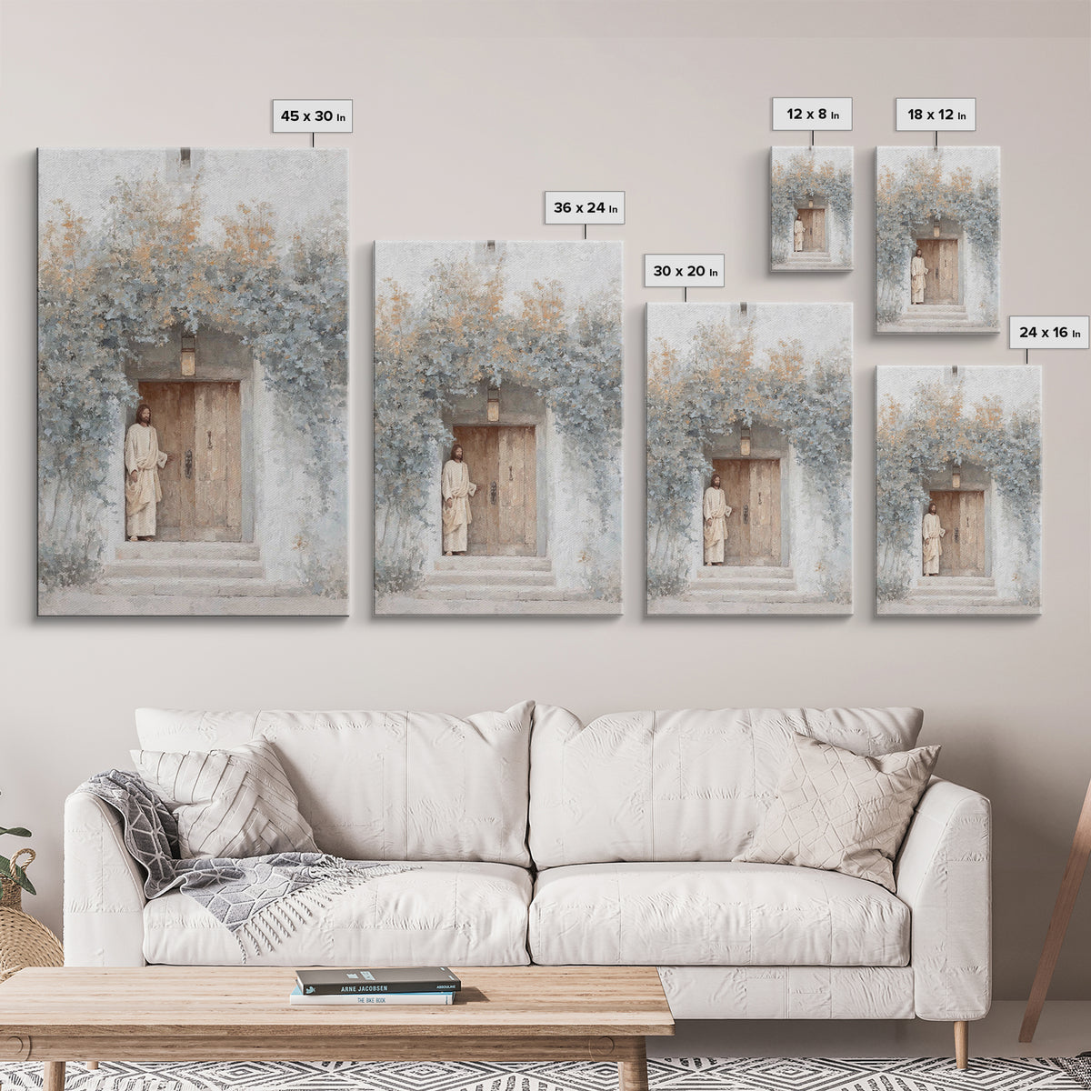 Morning Gate Hope – Framed Canvas Print – Christian Art Print – Modern Christian Art – Jesus Wall Art – Christian Art Canvas – Christian Gi