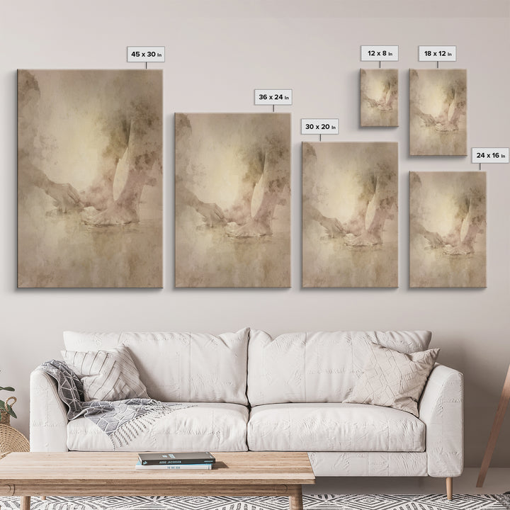 Servant Love – Framed Canvas Print – Christian Art Canvas – Christian Wall Art – Christian Painting – Christian Decor – Christian Christmas