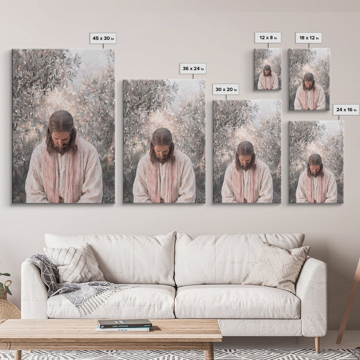 Risen Light Path, Framed Canvas Print, Christian Christmas Art, Jesus Painting, Christian Wall Art, Christmas Art Prints, Christian Art Can