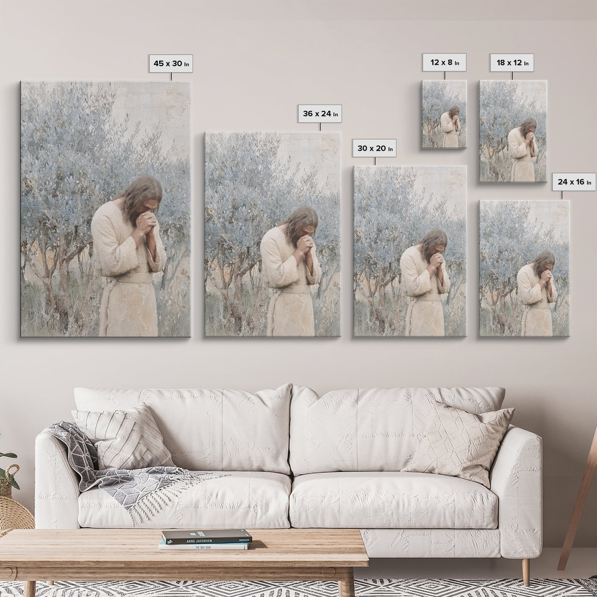 Radiant Messiah Bloom, Framed Canvas Print, Christian Art Painting, Jesus Wall Art, Christian Decor, Christian Art Canvas, Christian Gift