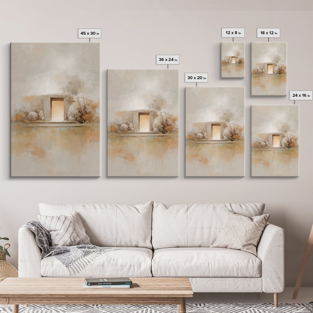 Light Of Renewal | Framed Canvas Print | Christian Art Canvas | Christian Wall Art | Christian Gift | Jesus Painting | Modern Christian Art