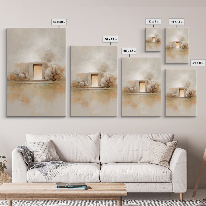 Light Of Renewal | Framed Canvas Print | Christian Art Canvas | Christian Wall Art | Christian Gift | Jesus Painting | Modern Christian Art