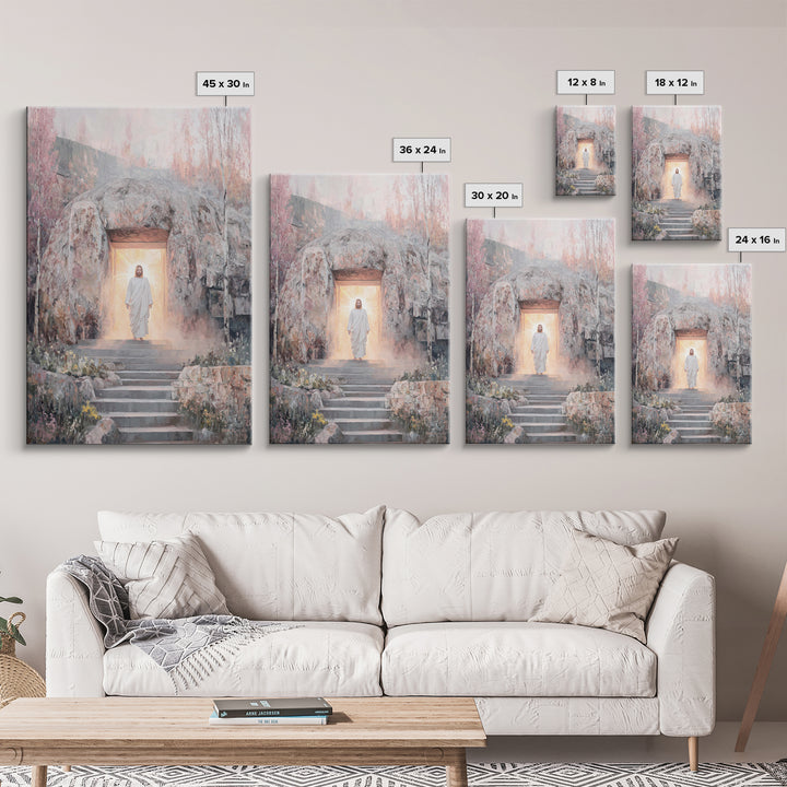 Risen Glory, Framed Canvas Print, Jesus Painting, Christian Wall Art, Christian Art Canvas, Christian Christmas Art, Christian Gift Ideas