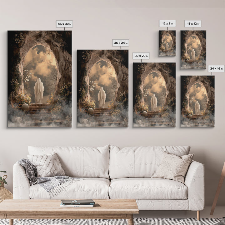 Sacred Ascent – Framed Canvas Print – Christian Art Canvas – Christian Painting – Jesus Painting – Christian Decor – Subtle Christian Art