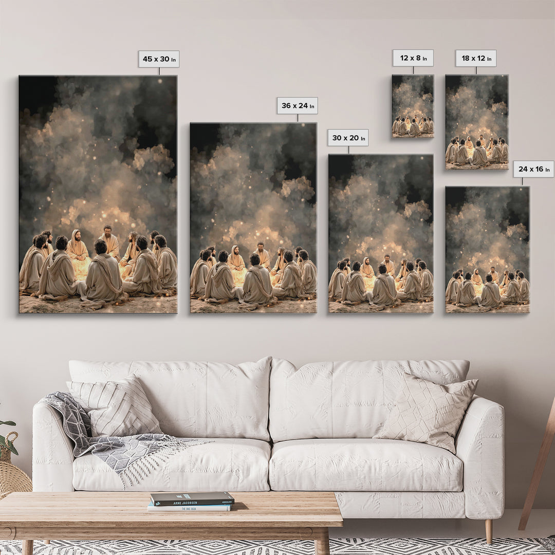 Teaching Of Grace – Framed Canvas Print – Christian Painting – Christian Art Canvas – Jesus Painting – Christian Wall Art – Christian Decor