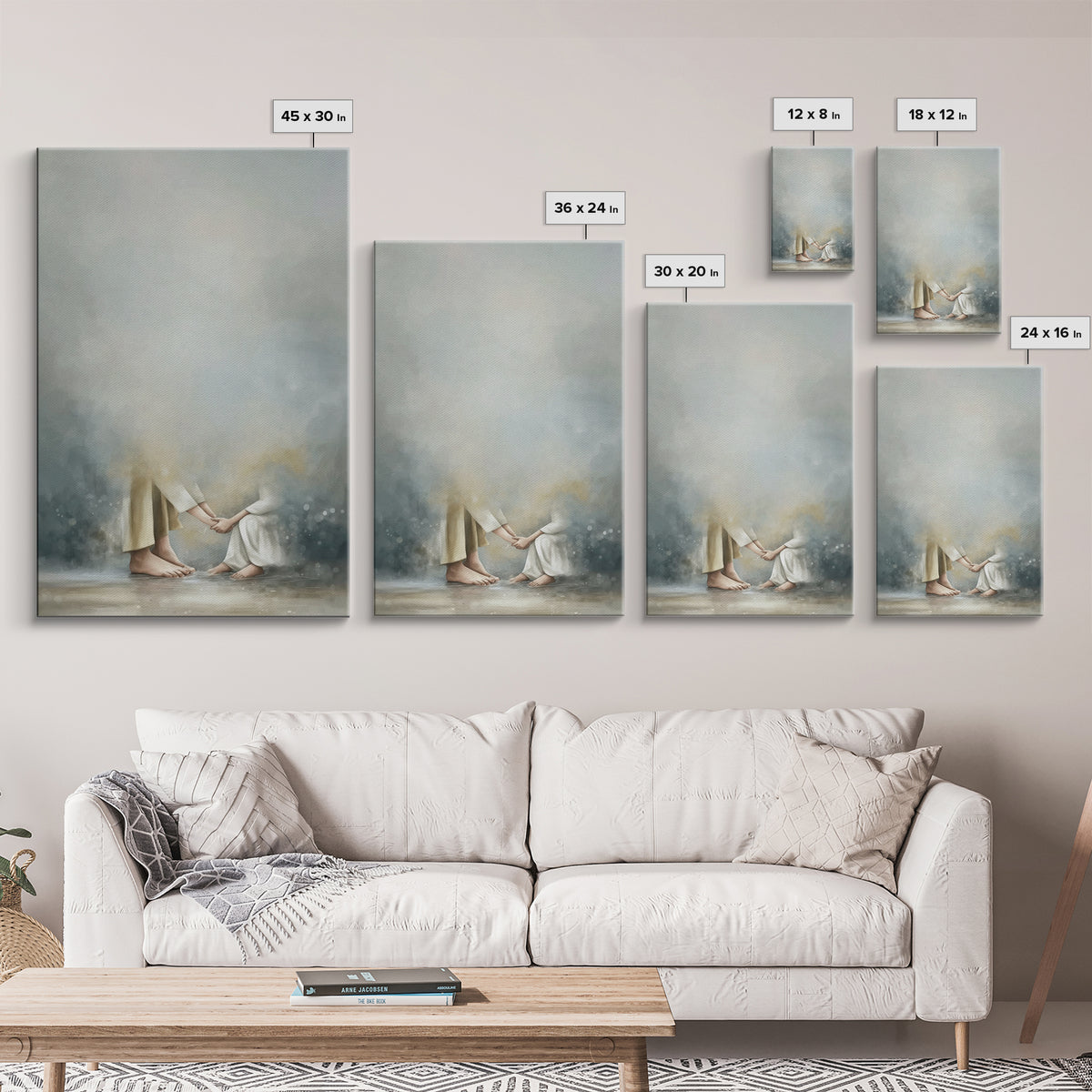 Humble Light – Framed Canvas Print – Christian Art Canvas – Christian Wall Art – Christian Painting – Christian Decor – Subtle Christian Ar