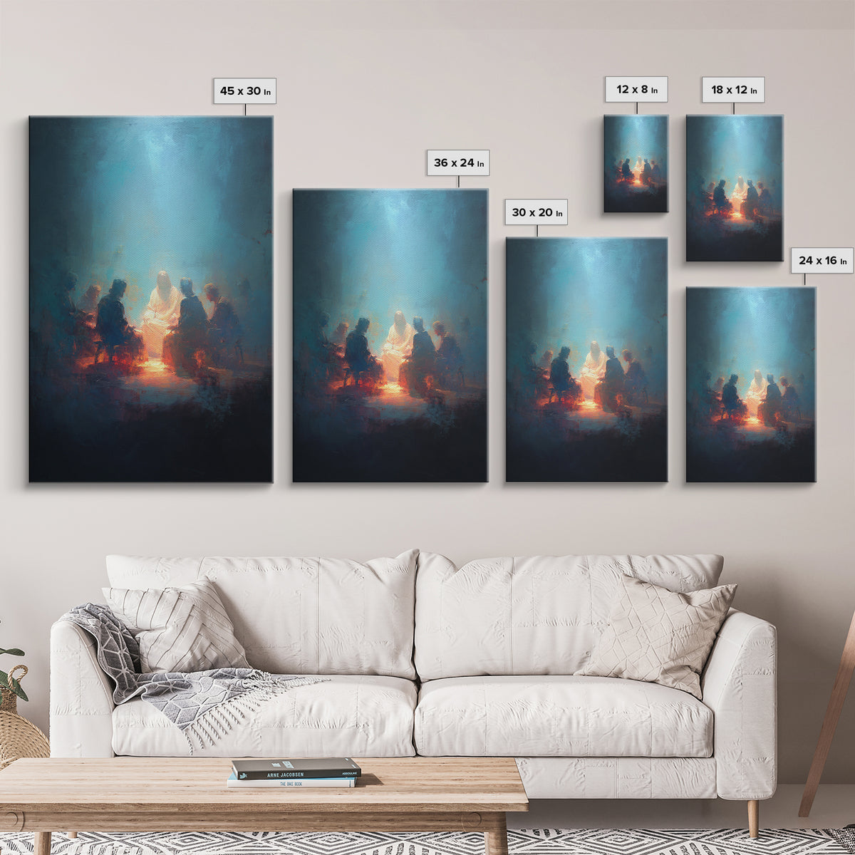 Light Of Wisdom – Framed Canvas Print – Christian Art – Jesus Painting – Christian Art Canvas – Moody Christian Art – Christian Wall Art