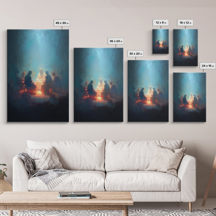 Light Of Wisdom – Framed Canvas Print – Christian Art – Jesus Painting – Christian Art Canvas – Moody Christian Art – Christian Wall Art