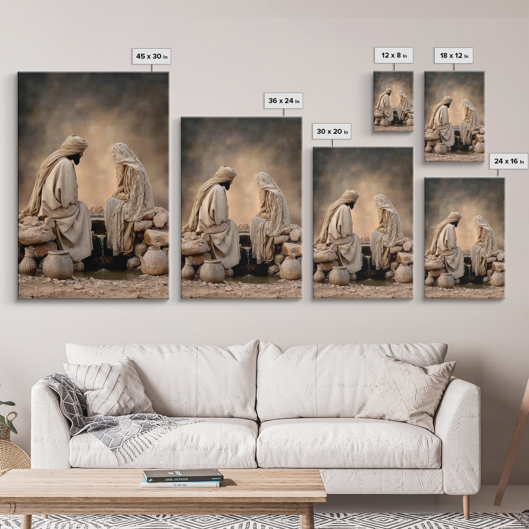 Well Of Mercy, Framed Canvas Print, Christian Art, Jesus Painting, Christian Wall Art, Christian Art Canvas, Christian Gift Ideas