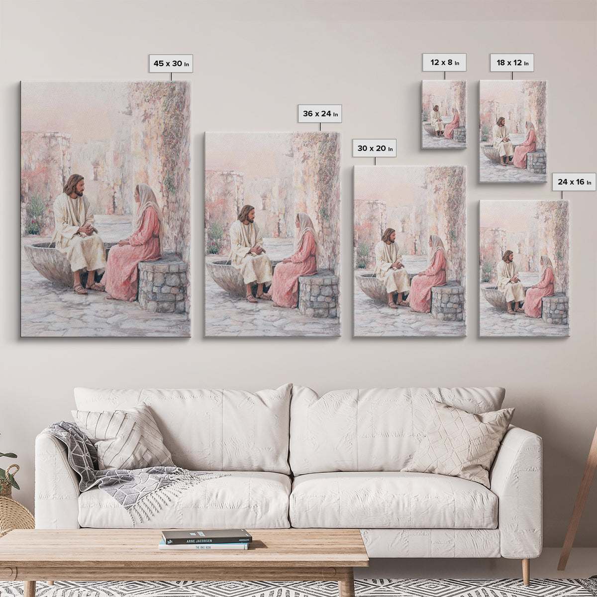 Gentle Conversation | Framed Canvas Print | Christian Art | Christian Wall Art | Jesus Painting | Christian Art Canvas | Christian Gift Ide