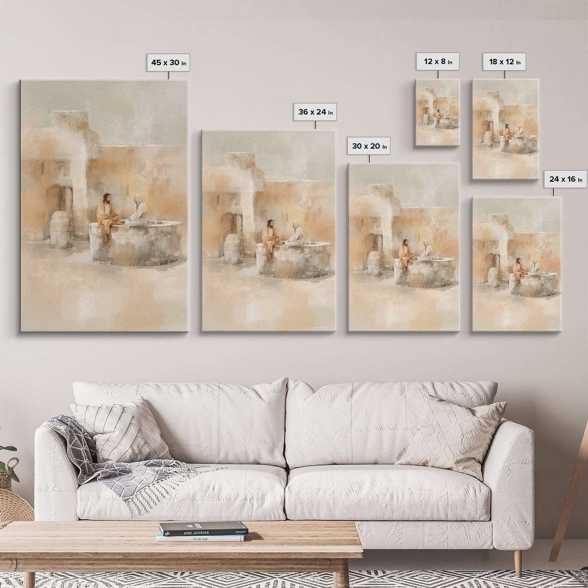Desert Well Grace, Framed Canvas Print, Jesus Painting, Christian Wall Art, Christian Art Canvas, Christian Art, Christian Gift Ideas