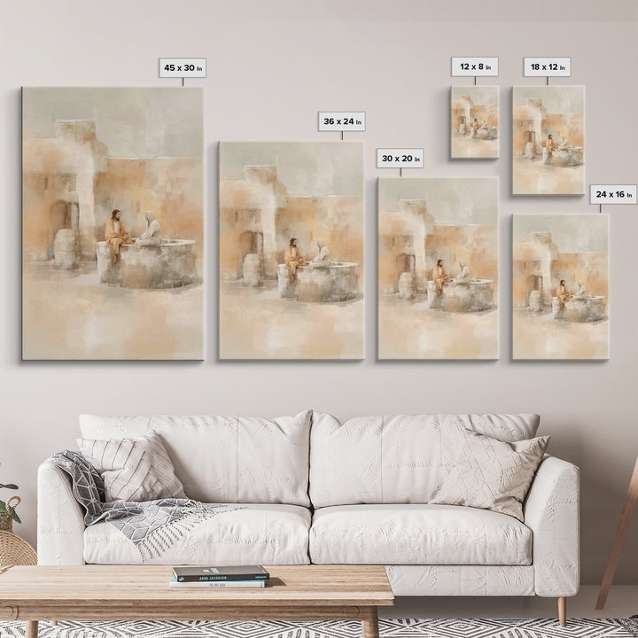 Desert Well Grace, Framed Canvas Print, Jesus Painting, Christian Wall Art, Christian Art Canvas, Christian Art, Christian Gift Ideas