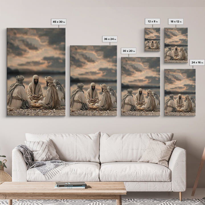 Desert Bread Fellowship – Framed Canvas Print – Christian Wall Art – Christian Art Canvas – Jesus Painting – Christian Decor – Unique Chris