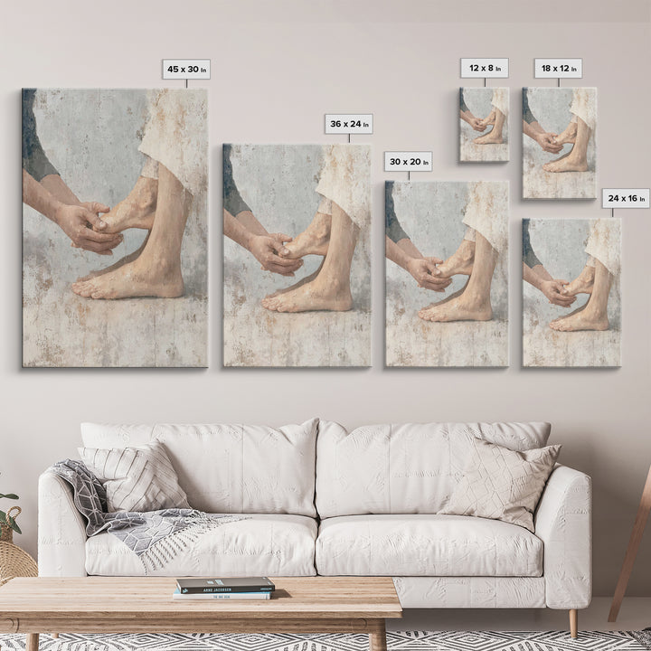 Cleansing Mercy – Framed Canvas Print – Christian Art Canvas – Christian Wall Art – Christian Painting – Vintage Christian Art – Christian