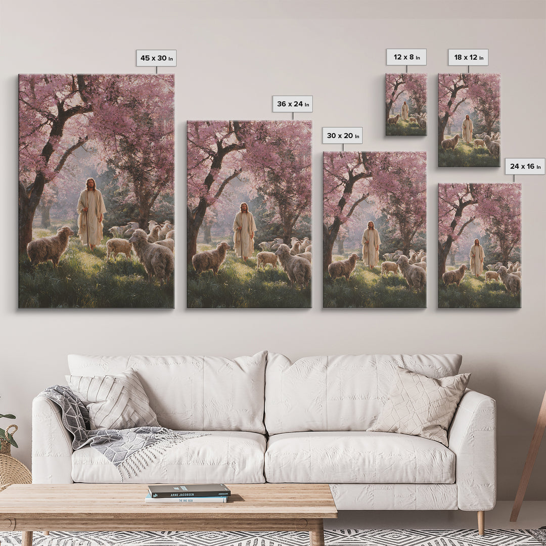 Blossoms Of Mercy – Framed Canvas Print – Christian Wall Art – Jesus Painting – Christian Art Canvas – Christian Decor – Large Christian Ar