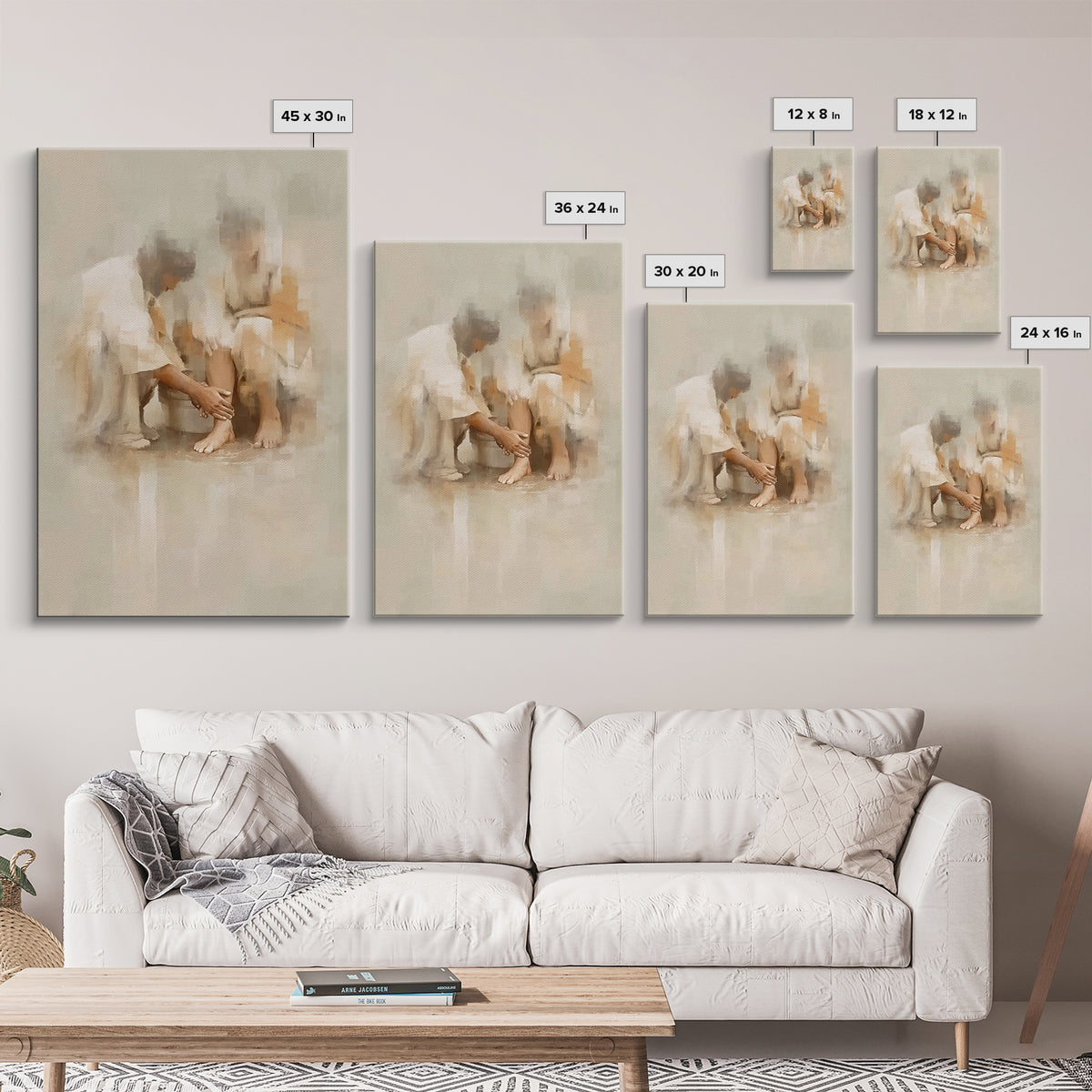 Compassion’s Touch – Framed Canvas Print – Christian Wall Art – Christian Art Canvas – Christian Painting – Christian Decor – Subtle Christ