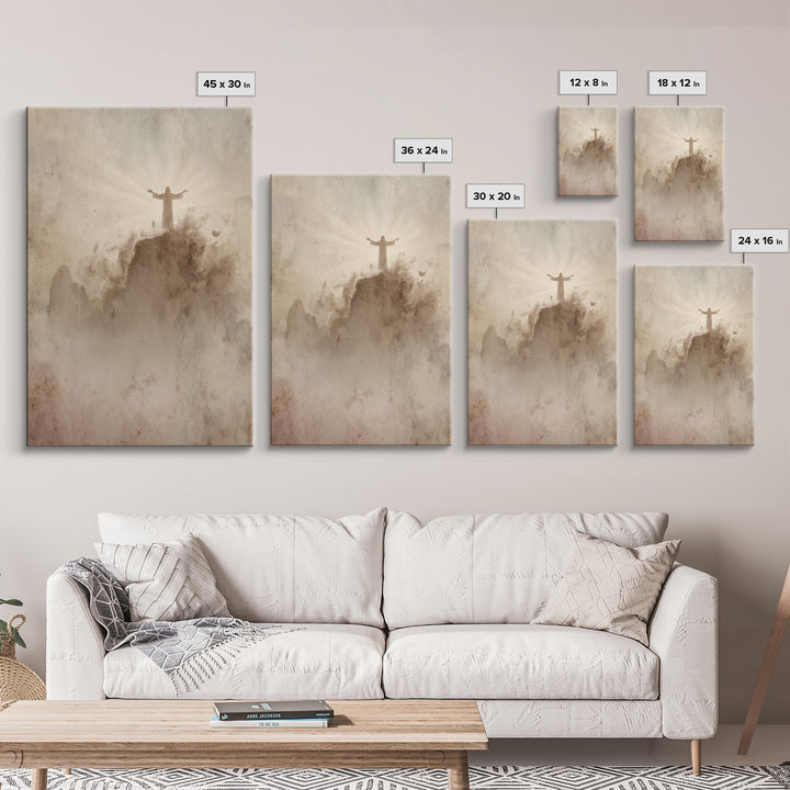 Radiant Mountain Blessing – Framed Canvas Print – Christian Wall Art – Christian Art Canvas – Jesus Painting – Christian Art – Christian De