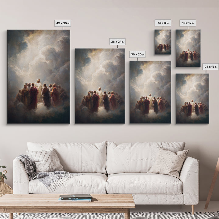 Heavenly Gathering | Framed Canvas Print | Christian Art Canvas | Christian Wall Art | Jesus Painting | Christian Art | Christian Decor | L