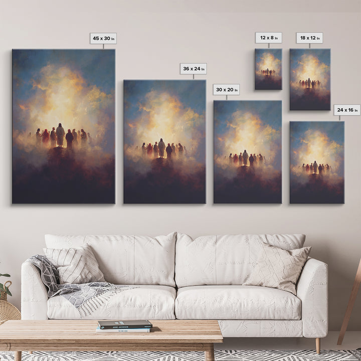 Sacred Supper Cloud – Framed Canvas Print – Christian Art Canvas – Christian Wall Art – Christian Art – Jesus Painting – Christian Decor –