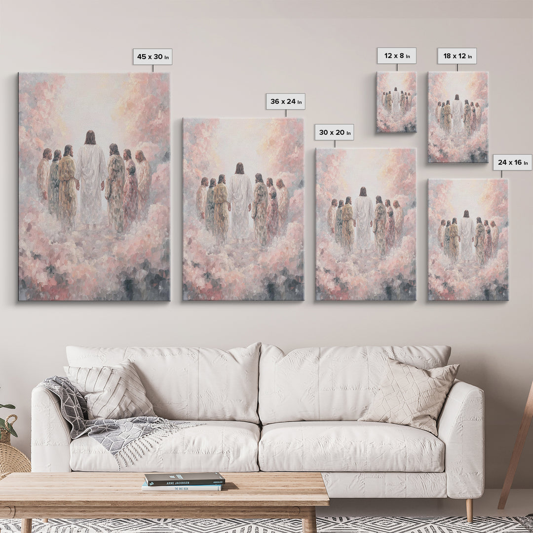 Glory On The Mount | Framed Canvas Print | Christian Art Canvas | Christian Wall Art | Jesus Painting | Christian Art | Christian Decor | L