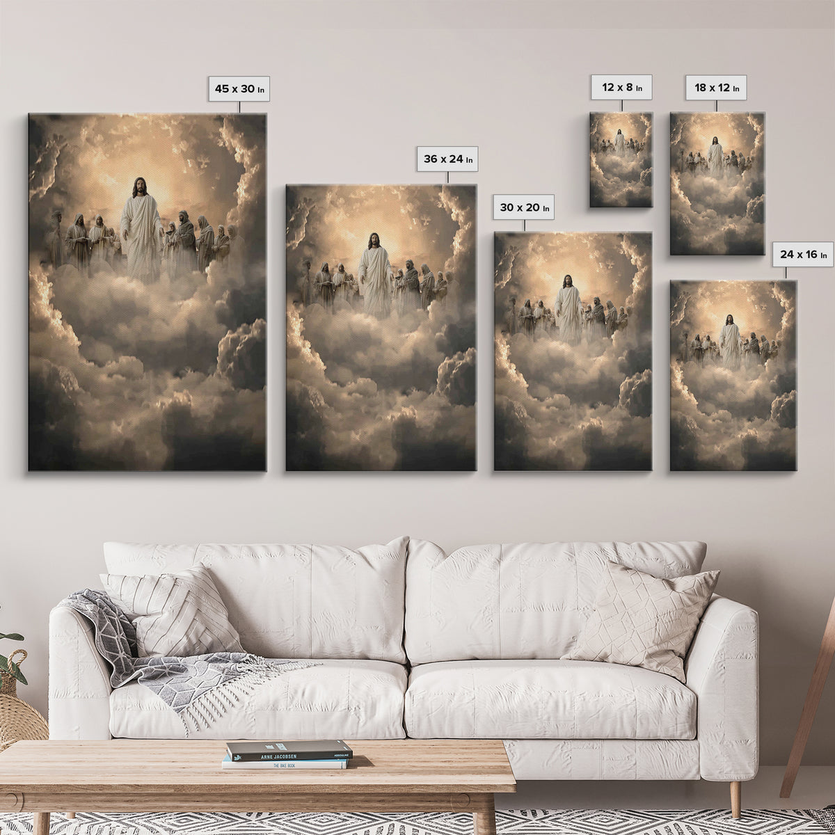 Heaven’s Pink Circle, Framed Canvas Print, Christian Art Canvas, Christian Wall Art, Jesus Painting, Christian Art, Christian Decor, Subtle