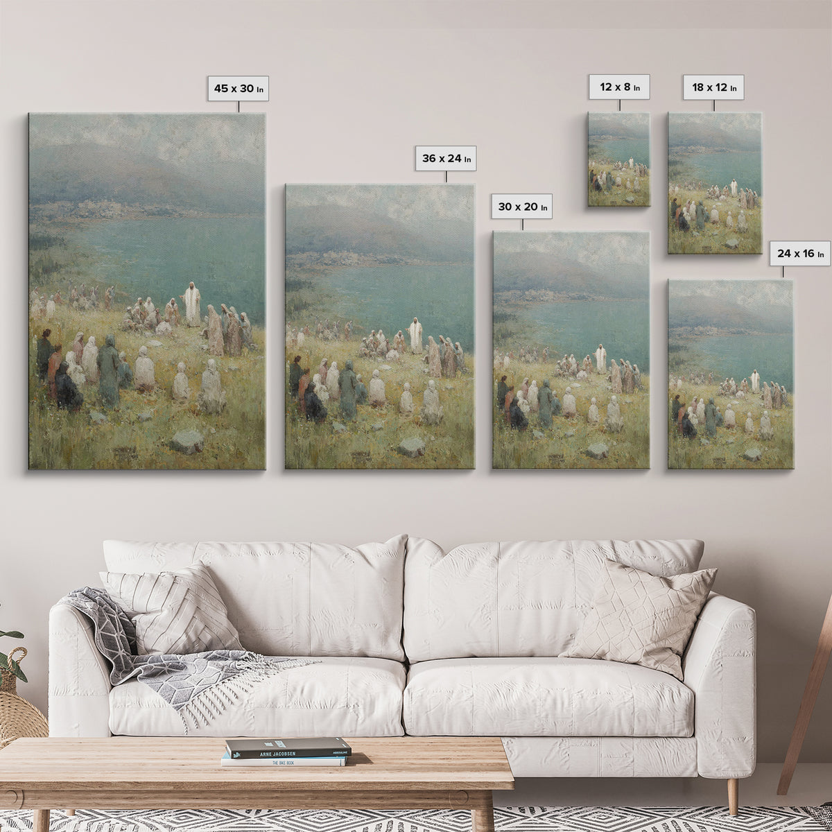 Sermon By The Sea – Framed Canvas Print – Christian Wall Art – Christian Art Canvas – Jesus Painting – Christian Art – Christian Decor – Su