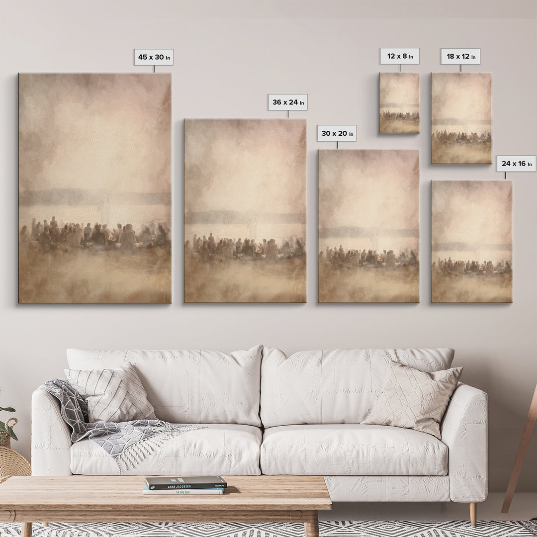 Golden Dawn Assembly, Framed Canvas Print, Christian Art Canvas, Christian Wall Art, Jesus Painting, Christian Art, Christian Decor, Subtle