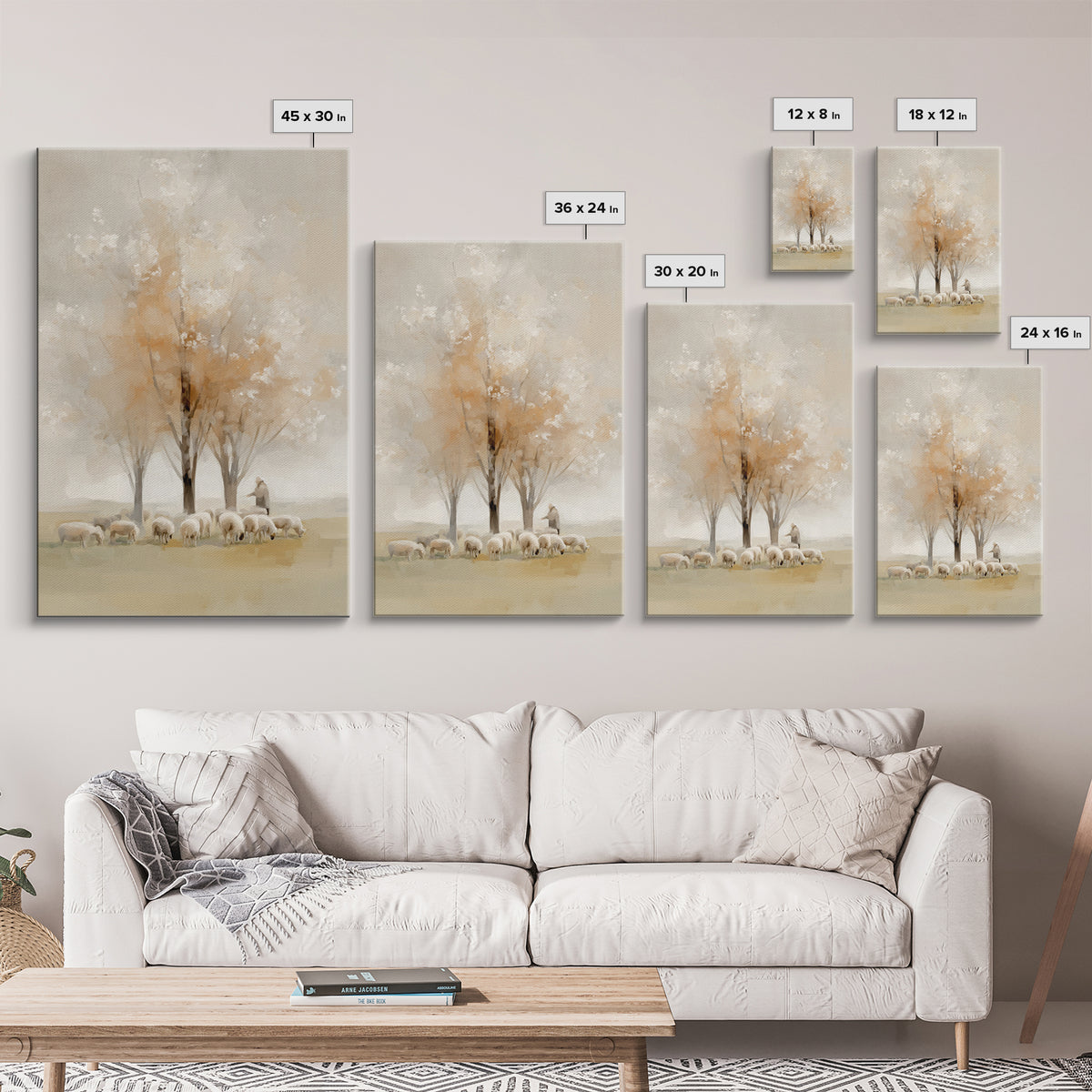 Blossom Field Grace, Framed Canvas Print, Christian Wall Art, Christian Art Canvas, Subtle Christian Art, Jesus Painting, Christian Decor F