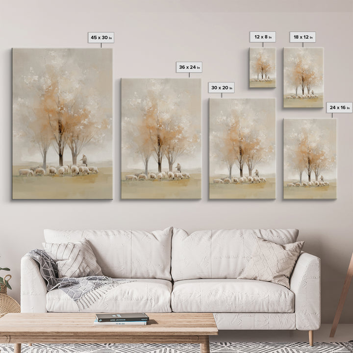 Blossom Field Grace, Framed Canvas Print, Christian Wall Art, Christian Art Canvas, Subtle Christian Art, Jesus Painting, Christian Decor F