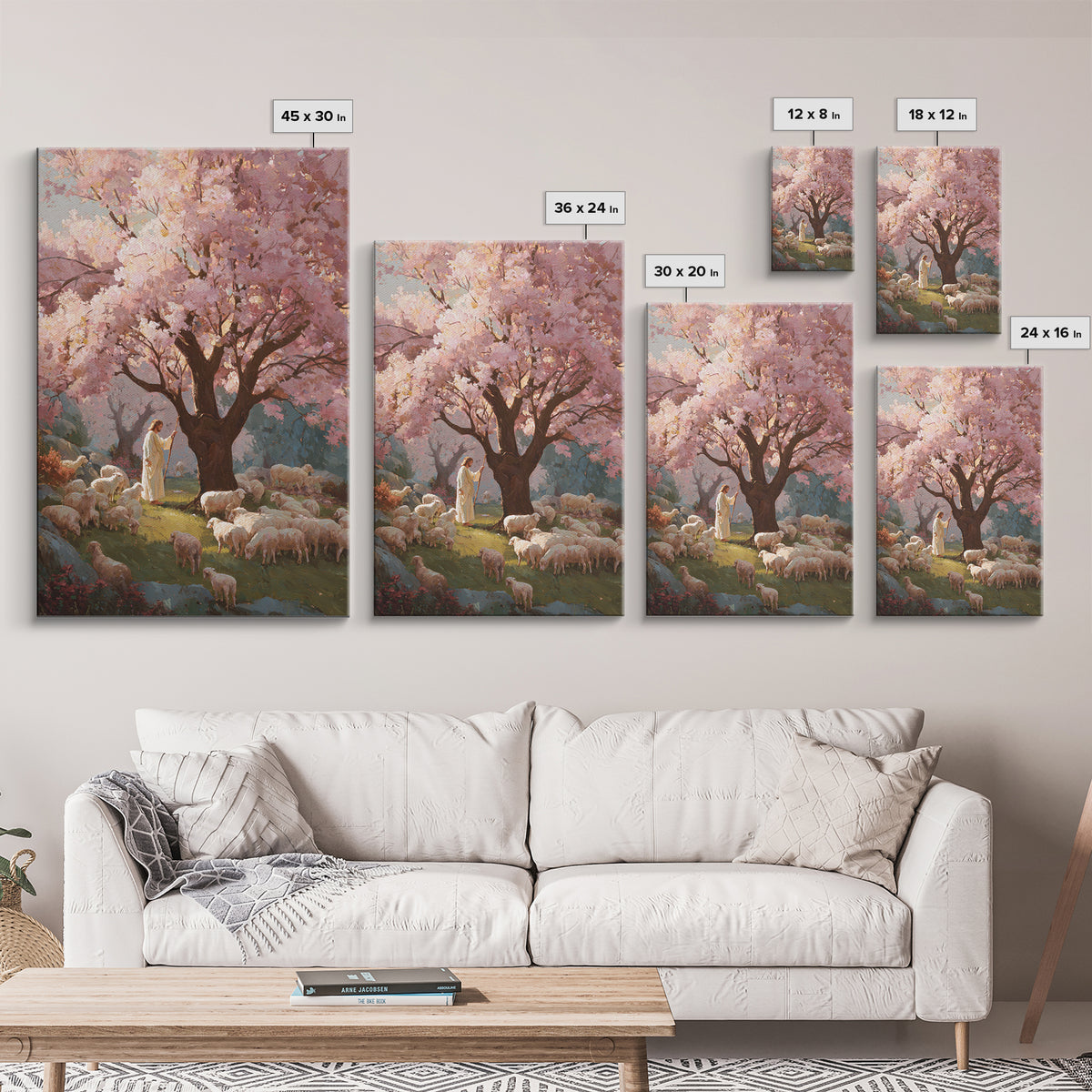 Blossoms Of Mercy – Framed Canvas Print – Christian Wall Art – Jesus Painting – Christian Art Canvas – Large Christian Painting – Christian