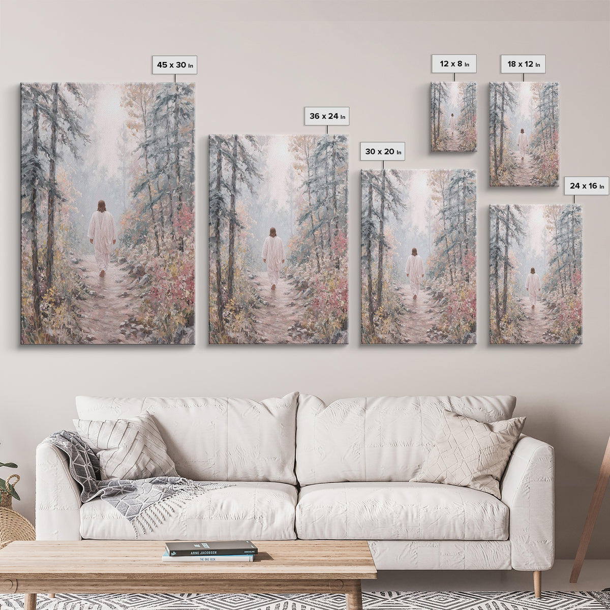 Silent Trail Mercy | Framed Canvas Print | Christian Wall Art | Subtle Christian Art | Christian Art Canvas | Jesus Painting | Christian De