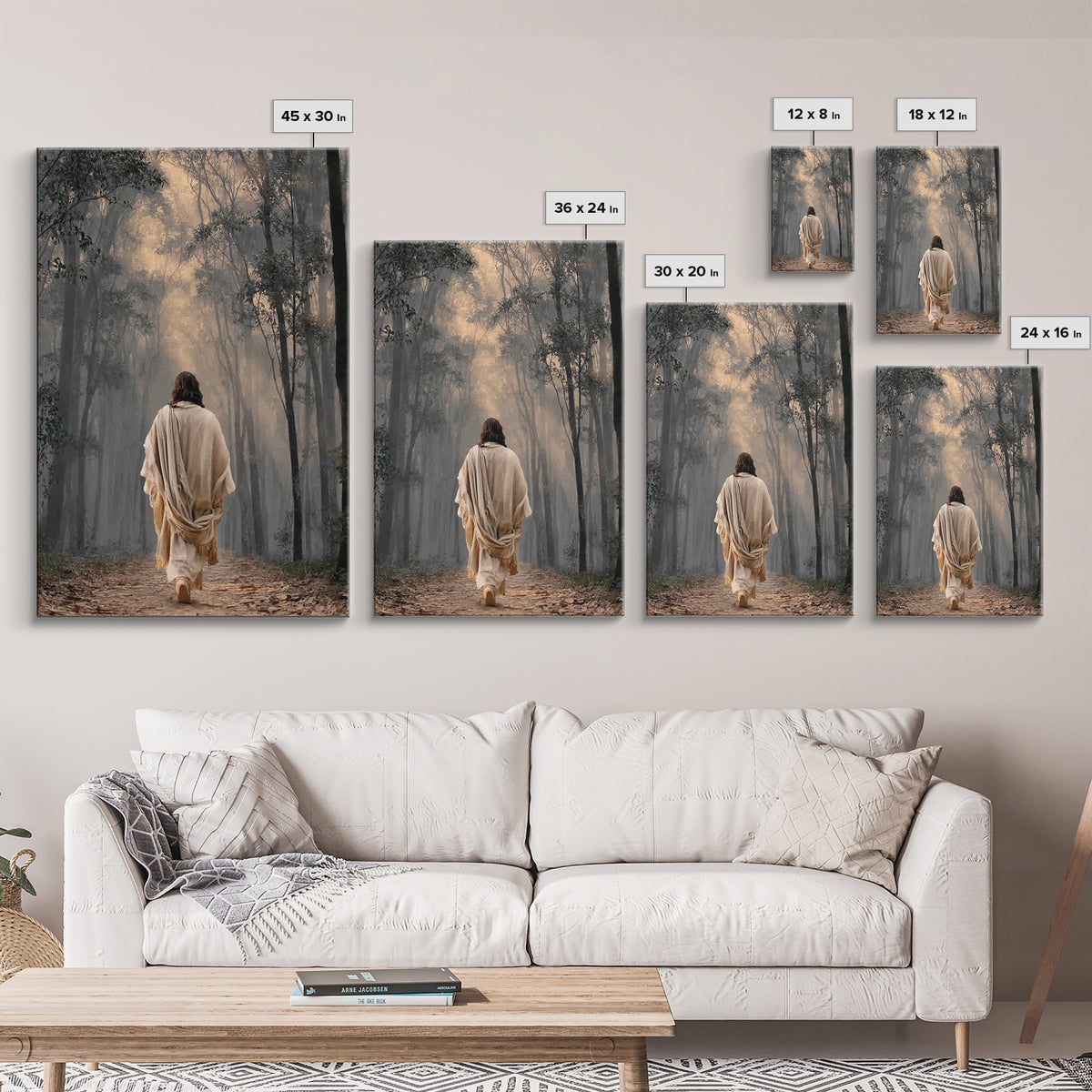 Light Of The Way – Framed Canvas Print – Christian Wall Art – Jesus Painting – Christian Art Canvas – Moody Christian Art – Christian Gift