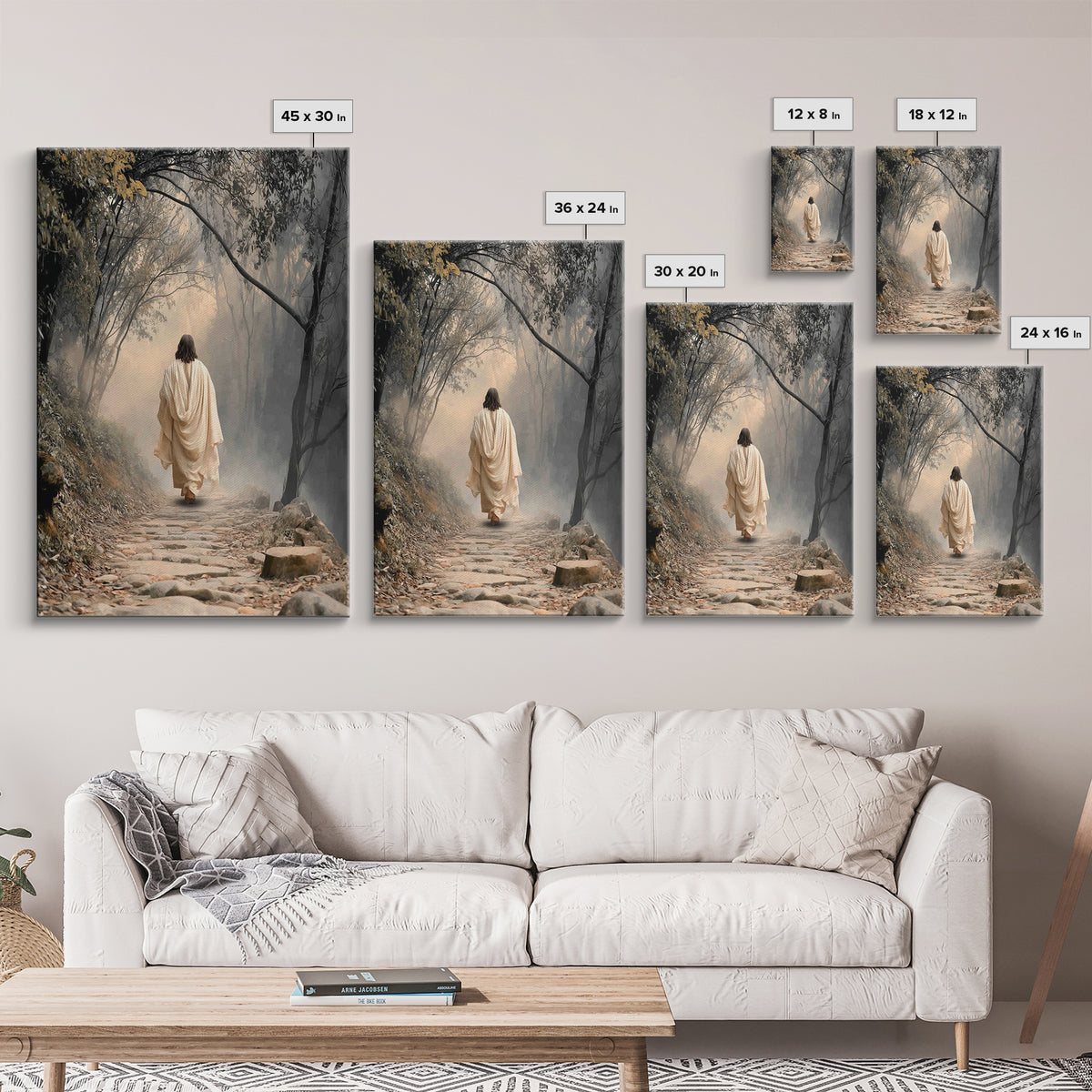 Path Of Mercy – Framed Canvas Print – Christian Wall Art – Jesus Painting – Christian Art Canvas – Christian Christmas Art – Christian Deco