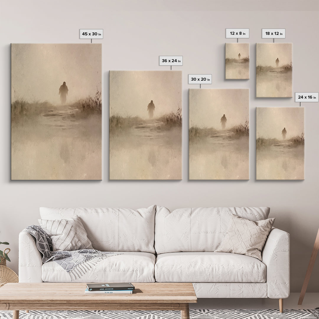 Dawn Of Faith – Framed Canvas Print – Christian Art Canvas – Christian Wall Art – Jesus Painting – Modern Christian Art – Christian Gift