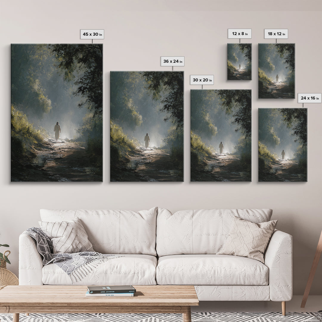 Silent Promise – Framed Canvas Print – Christian Art – Jesus Painting – Christian Wall Art – Christian Art Canvas – Christmas Art