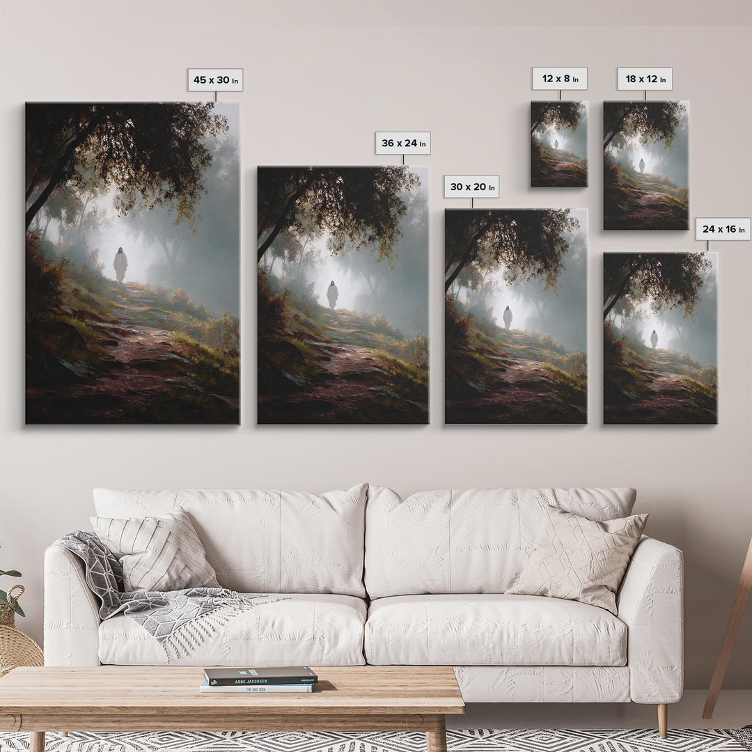 Autumn Blessing – Framed Canvas Print – Jesus Painting – Christian Art Canvas – Christian Wall Art – Subtle Christian Art – Christian Decor