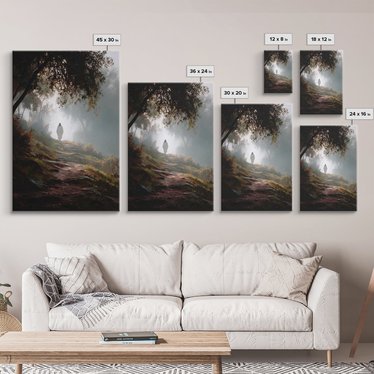 Autumn Blessing – Framed Canvas Print – Jesus Painting – Christian Art Canvas – Christian Wall Art – Subtle Christian Art – Christian Decor