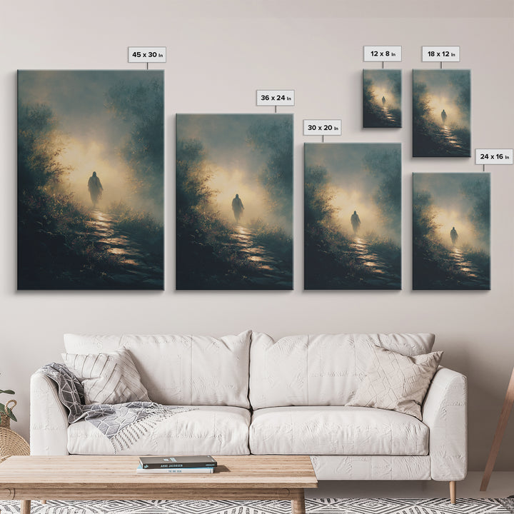 Forest Of Peace – Framed Canvas Print – Christian Wall Art – Jesus Painting – Christian Art Canvas – Large Christian Art – Christian Christ