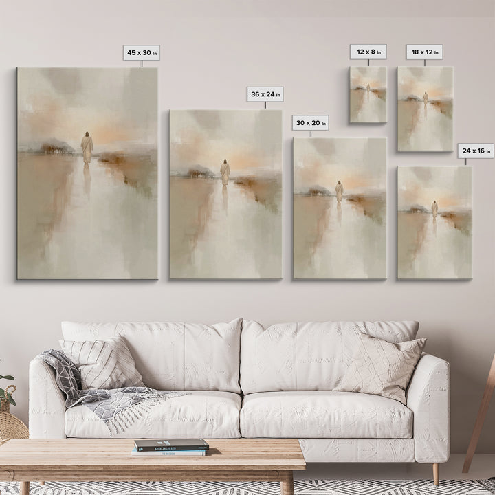 Radiant Path – Framed Canvas Print – Christian Art Canvas – Christian Wall Art – Jesus Painting – Moody Christian Art – Christian Gift Idea