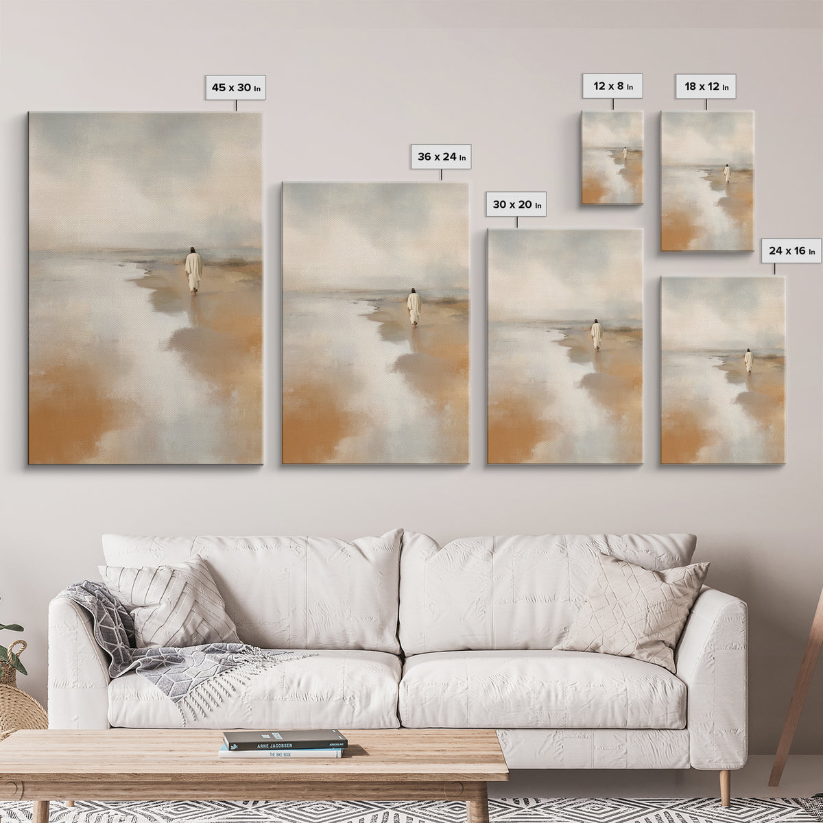 Morning Mercy Trail - Framed Canvas Print - Christian Wall Art - Modern Christian Art - Jesus Painting Canvas - Christian Art Work - Christ