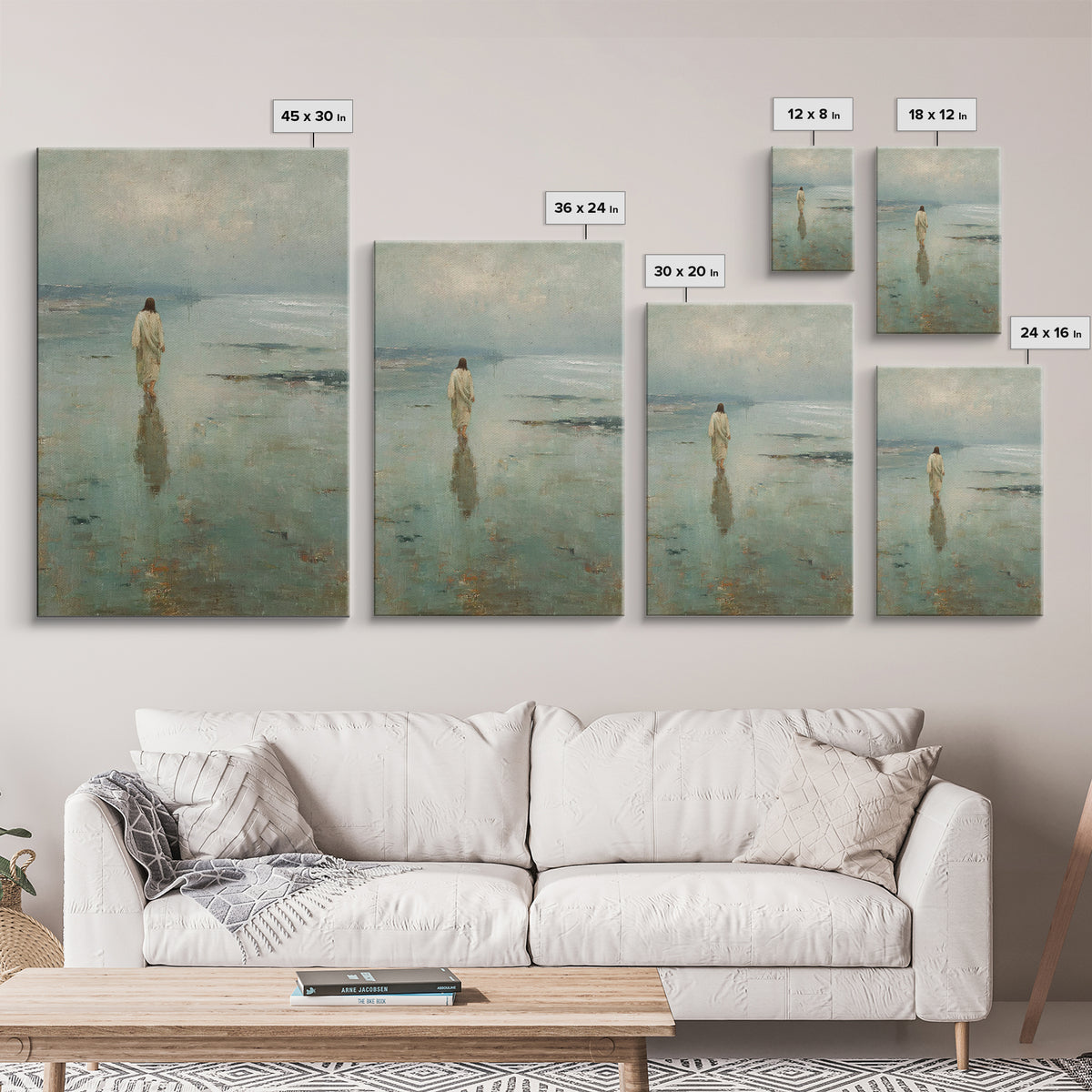 Path Of Gentle Hope - Framed Canvas Print - Christian Art Canvas - Modern Jesus Art - Christian Wall Art - Christian Decor For Home - Chris