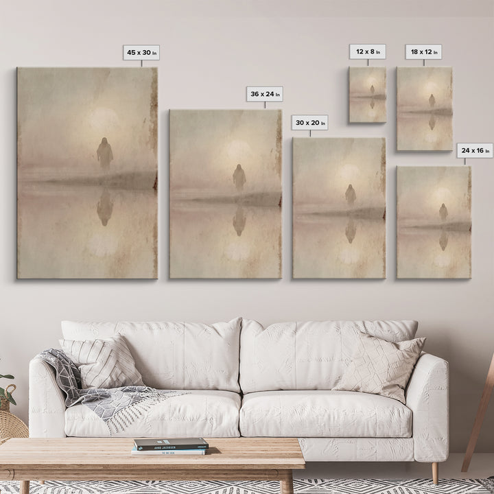 Dawn Of Holy Stillness - Framed Canvas Print - Christian Wall Art - Jesus Painting - Christian Art Print - Subtle Christian Art - Christian