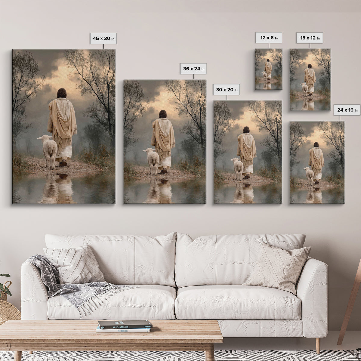 Path Of Mercy | Framed Canvas Print | Christian Wall Art | Jesus Art Print | Large Christian Painting | Christian Christmas Art | Christian