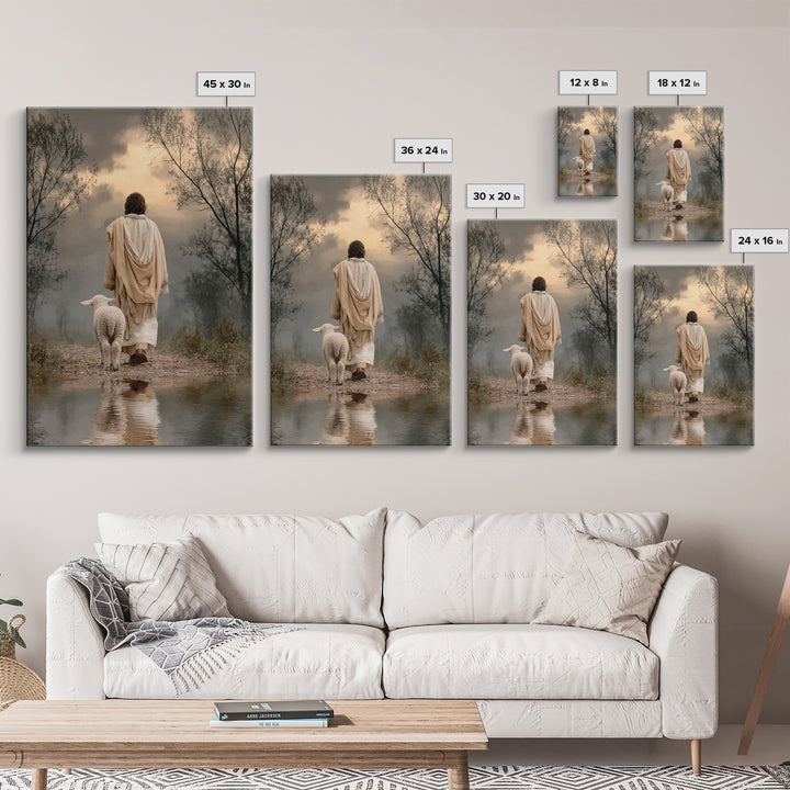 Path Of Mercy | Framed Canvas Print | Christian Wall Art | Jesus Art Print | Large Christian Painting | Christian Christmas Art | Christian