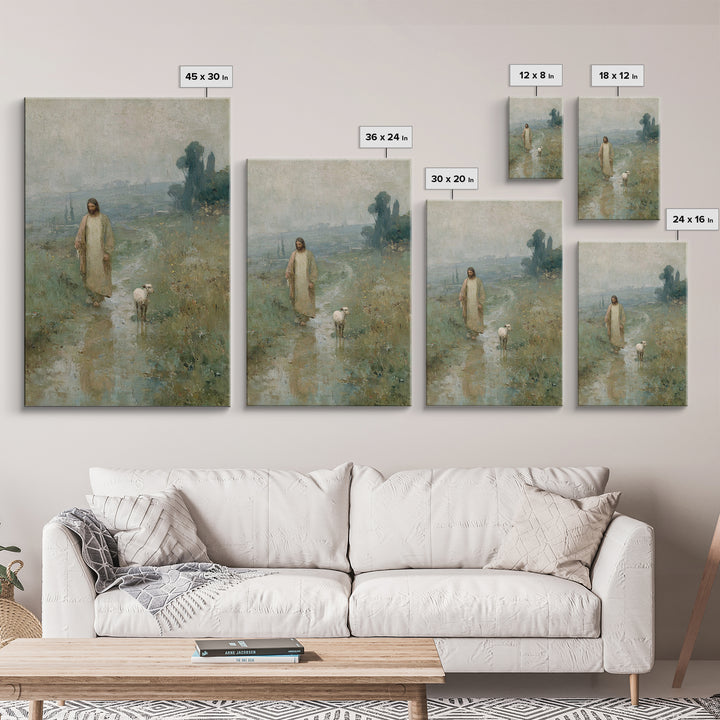 Gentle Morning Walk – Framed Canvas Print – Christian Wall Art – Jesus Painting – Subtle Christian Art – Christian Art Print – Christian De